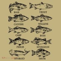 Types Freshwater Fish Funny Fisherman Sweatshirt thumb 2