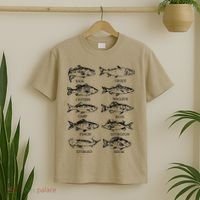 Types Freshwater Fish Funny Fisherman T-Shirt thumb 2