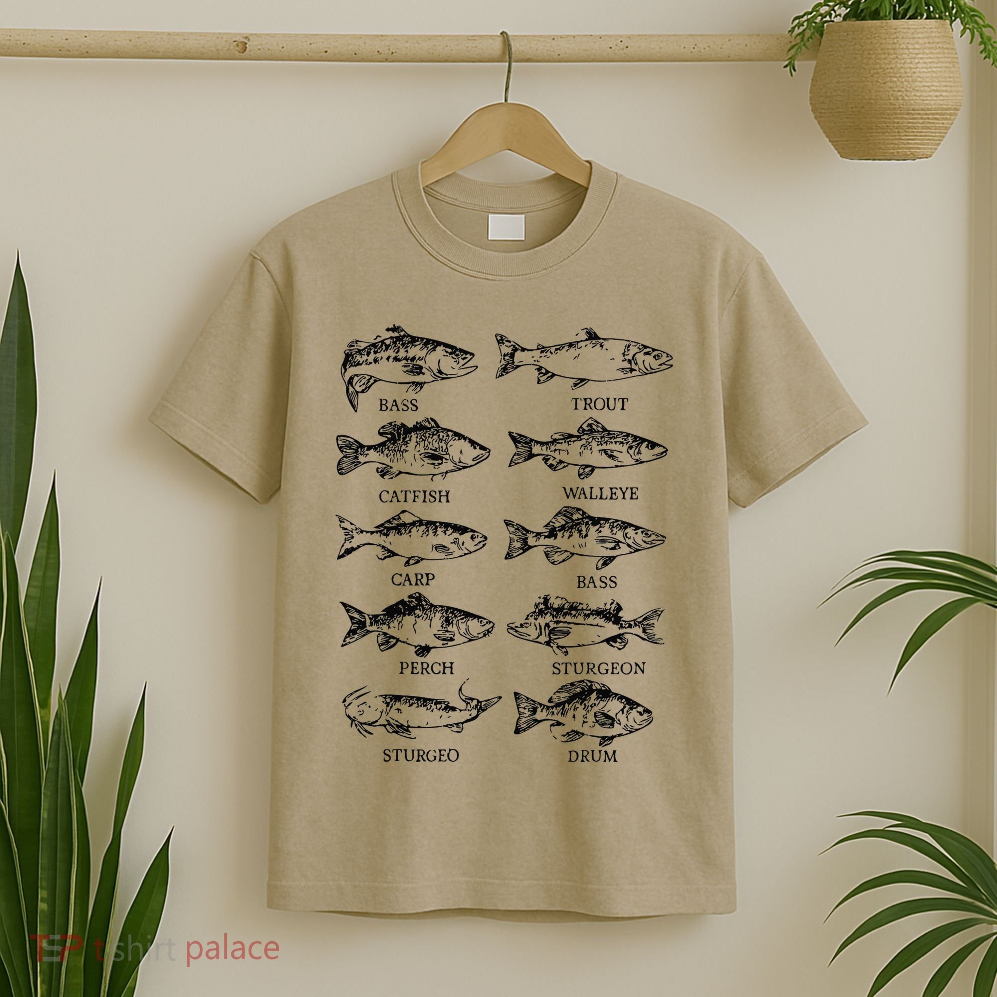 Types Freshwater Fish Funny Fisherman T-Shirt