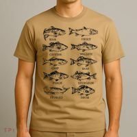 Types Freshwater Fish Funny Fisherman T-Shirt thumb 3