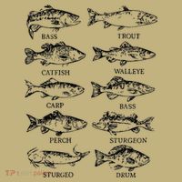 Types Freshwater Fish Funny Fisherman T-Shirt thumb 7