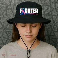 Thyroid Fighter Funny Gift Thyroid Cancer Survivor Thyroid Cancer Gift Bucket Hat thumb 3