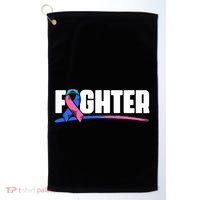 Thyroid Fighter Funny Gift Thyroid Cancer Survivor Thyroid Cancer Gift Golf Towel thumb 0