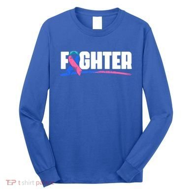 Thyroid Fighter Funny Gift Thyroid Cancer Survivor Thyroid Cancer Gift Long Sleeve Shirt