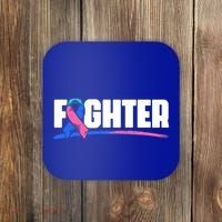 Thyroid Fighter Funny Gift Thyroid Cancer Survivor Thyroid Cancer Gift Coaster thumb 0