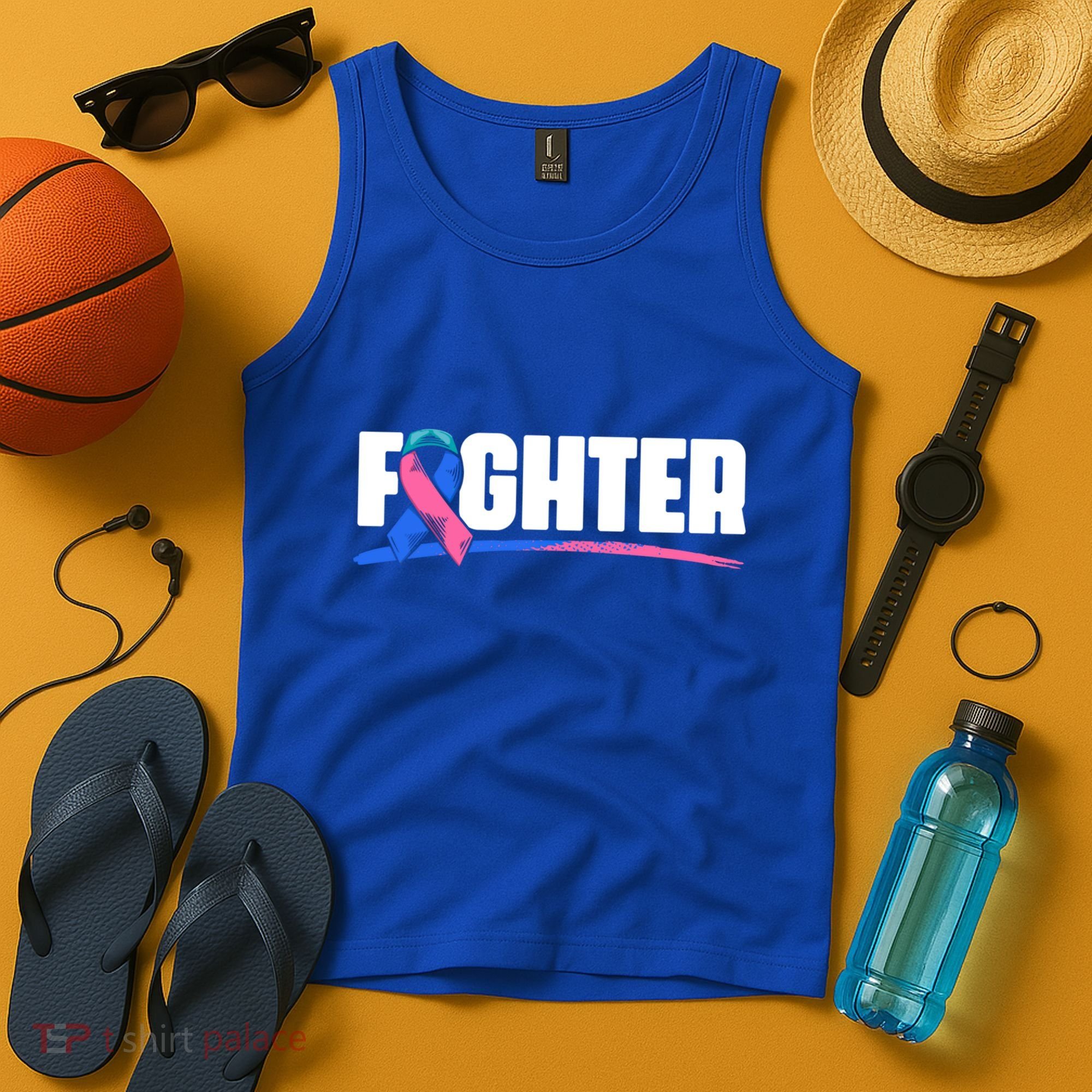 Thyroid Fighter Funny Gift Thyroid Cancer Survivor Thyroid Cancer Gift Tank Top