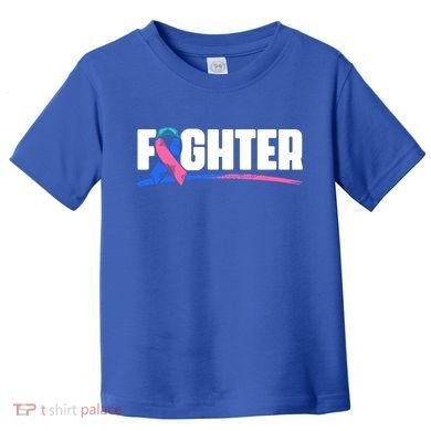 Thyroid Fighter Funny Gift Thyroid Cancer Survivor Thyroid Cancer Gift Toddler T-Shirt