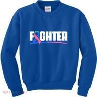 Thyroid Fighter Funny Gift Thyroid Cancer Survivor Thyroid Cancer Gift Kids Sweatshirt thumb 0