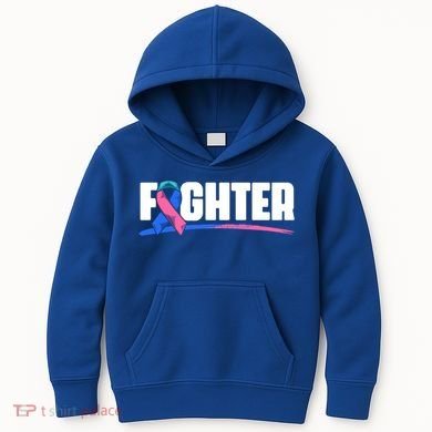 Thyroid Fighter Funny Gift Thyroid Cancer Survivor Thyroid Cancer Gift Kids Hoodie