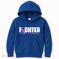 Thyroid Fighter Funny Gift Thyroid Cancer Survivor Thyroid Cancer Gift Kids Hoodie thumb 0