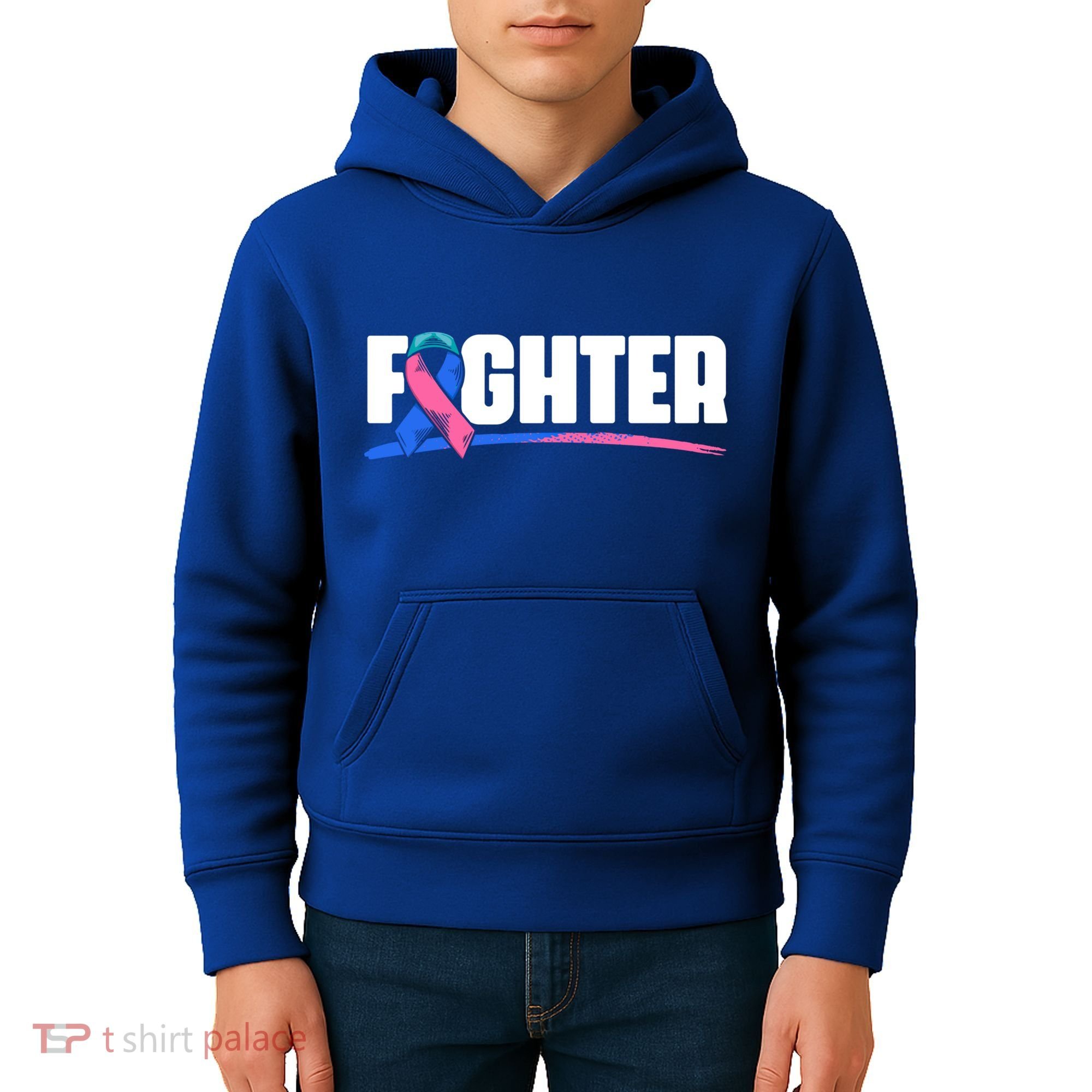 Thyroid Fighter Funny Gift Thyroid Cancer Survivor Thyroid Cancer Gift Kids Hoodie