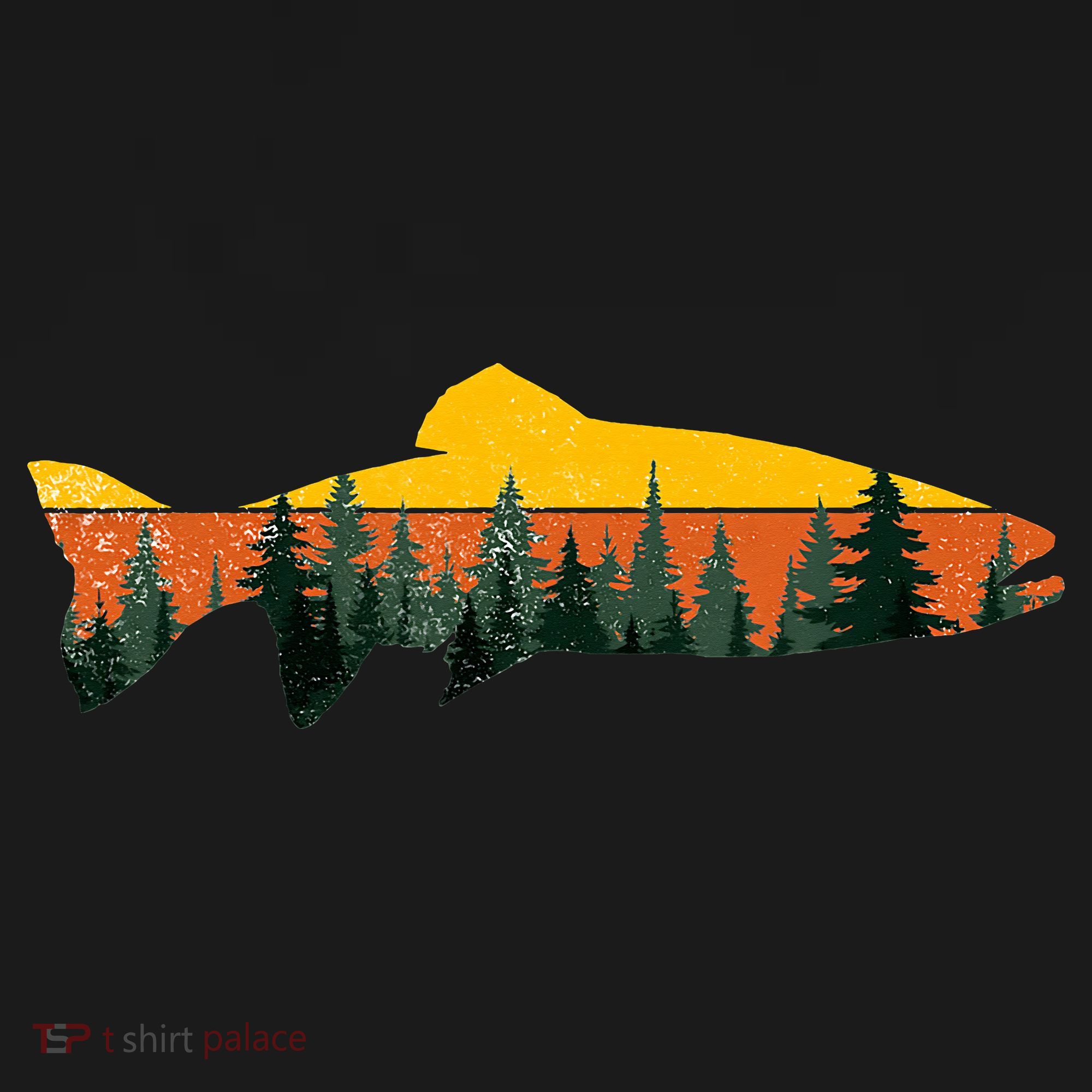 Trout Fly Fishing Outdoor Forest Nature Wildlife Fisherman T-Shirt