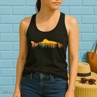 Trout Fly Fishing Outdoor Forest Nature Wildlife Fisherman Women's Tank Top thumb 2