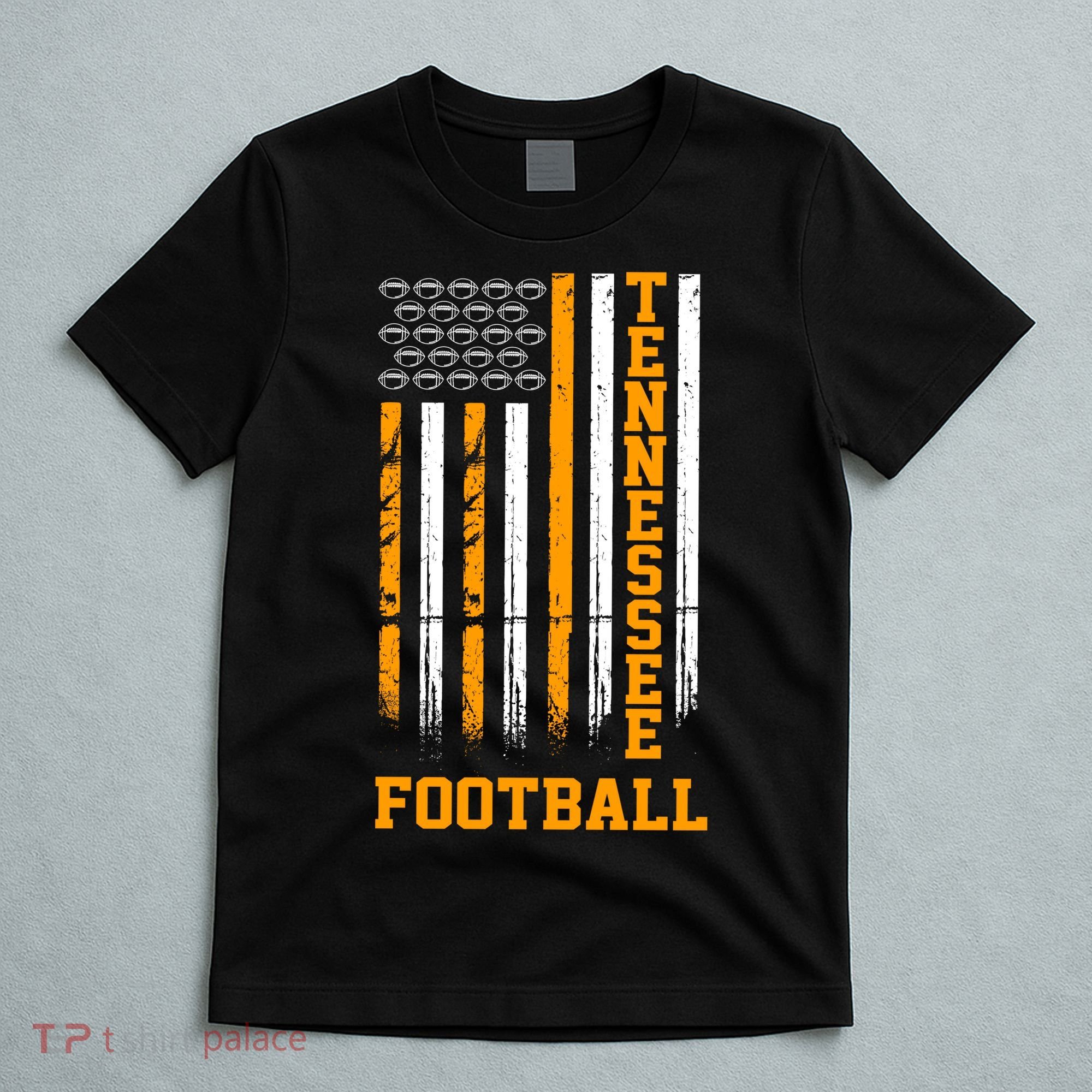 Tennessee Football Fan American Flag T-Shirt