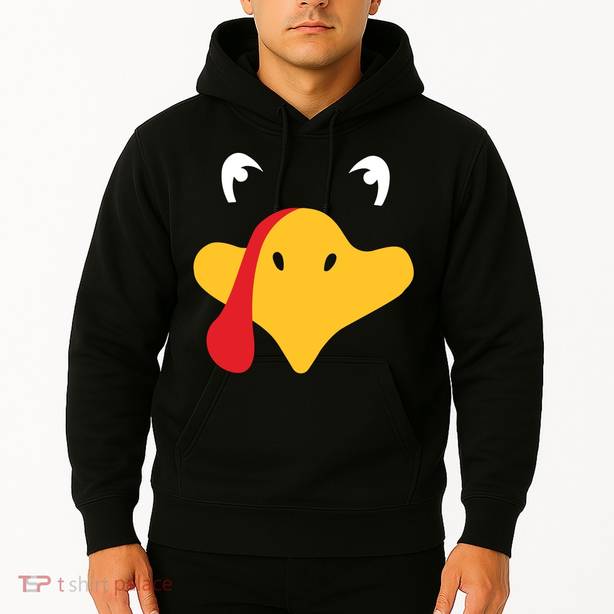 Turkey Face Funny Thanksgiving Hoodie