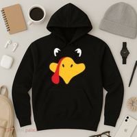 Turkey Face Funny Thanksgiving Hoodie thumb 3