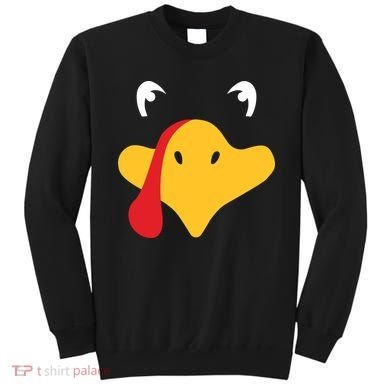 Turkey Face Funny Thanksgiving Sweatshirt