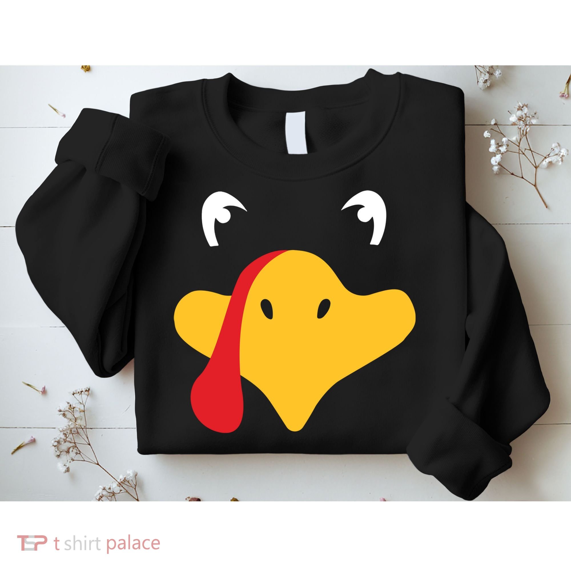 Turkey Face Funny Thanksgiving Sweatshirt