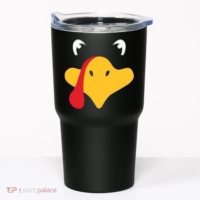 Turkey Face Funny Thanksgiving Tumbler