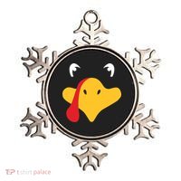 Turkey Face Funny Thanksgiving Ornament thumb 0
