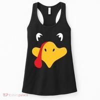 Turkey Face Funny Thanksgiving Women's Tank Top thumb 0