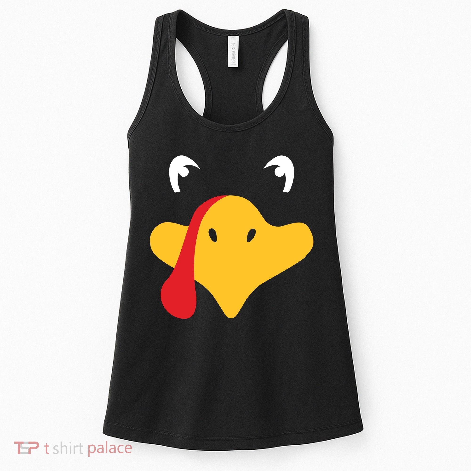 Turkey Face Funny Thanksgiving Women's Tank Top