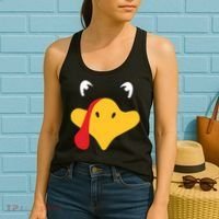 Turkey Face Funny Thanksgiving Women's Tank Top thumb 2