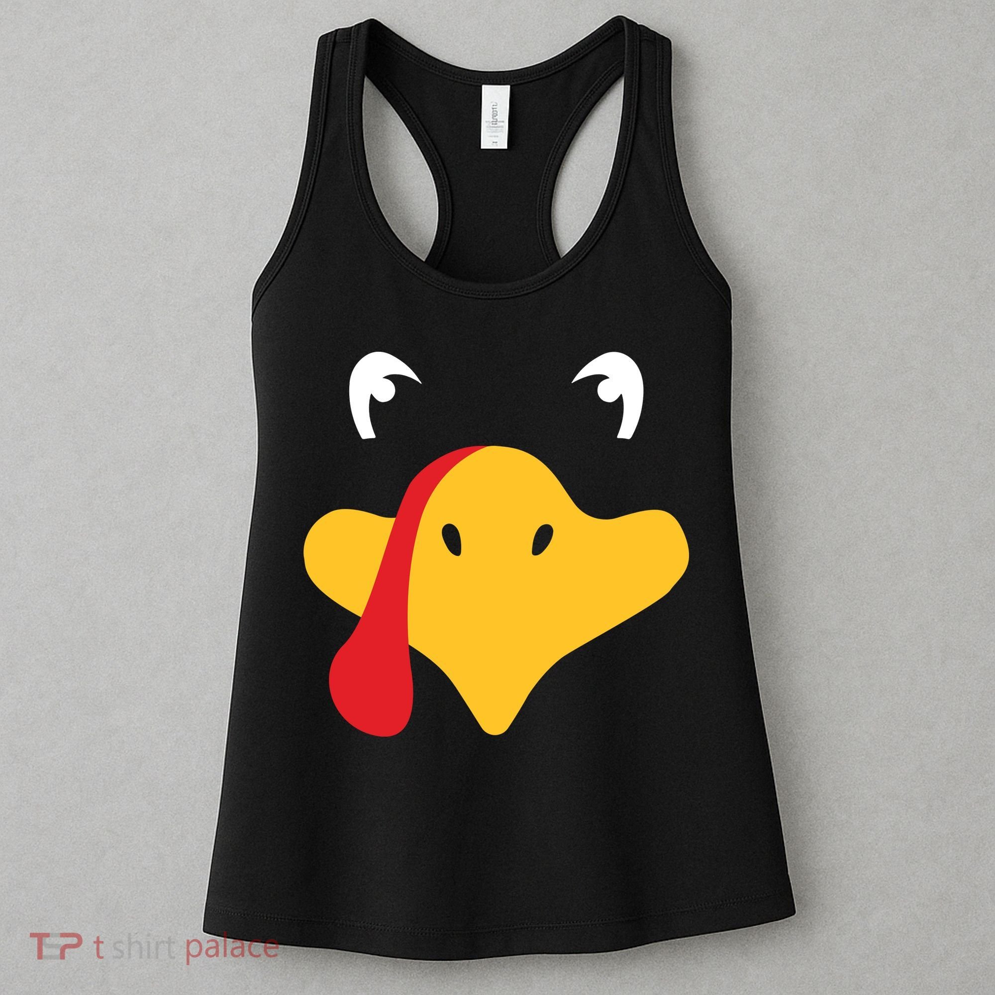 Turkey Face Funny Thanksgiving Women's Tank Top