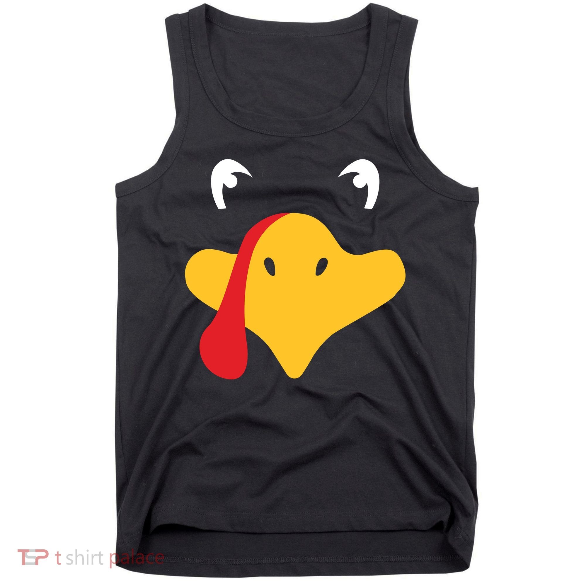 Turkey Face Funny Thanksgiving Tank Top