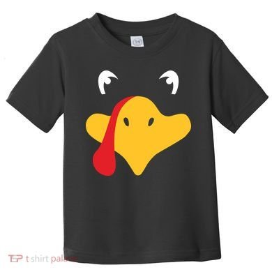 Turkey Face Funny Thanksgiving Toddler T-Shirt