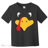 Turkey Face Funny Thanksgiving Toddler T-Shirt thumb 0
