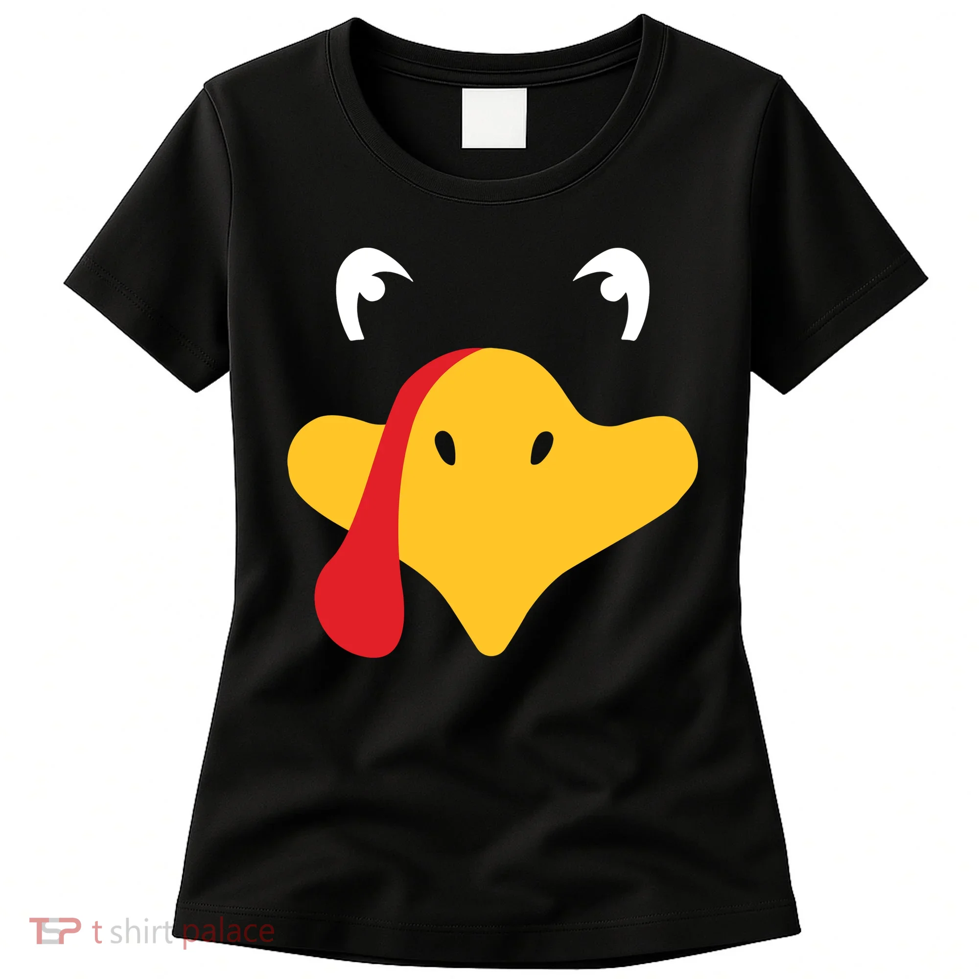 Turkey Face Funny Thanksgiving Women's T-Shirt