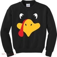 Turkey Face Funny Thanksgiving Kids Sweatshirt thumb 0