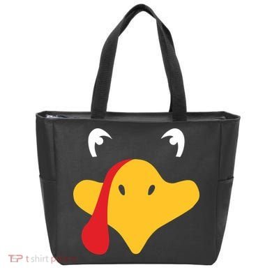 Turkey Face Funny Thanksgiving Tote Bag
