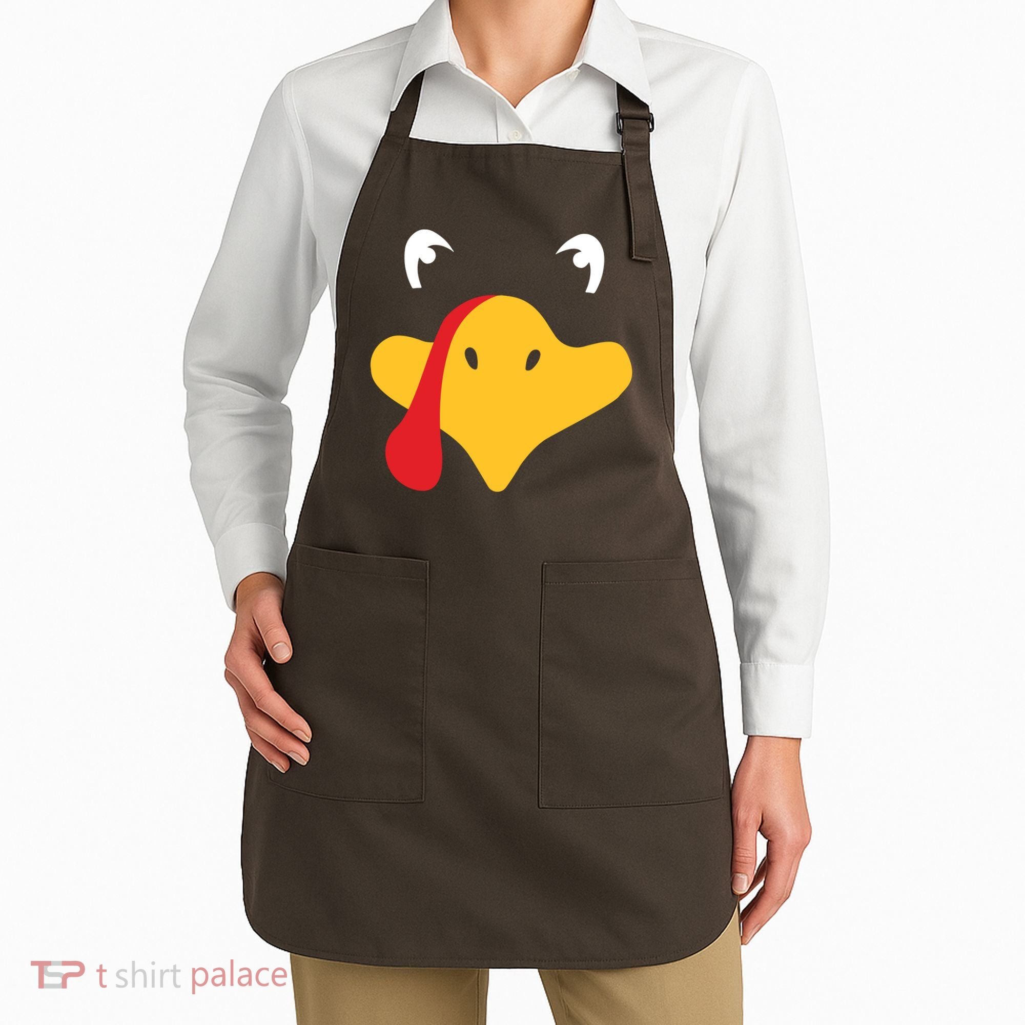 Turkey Face Funny Thanksgiving Apron