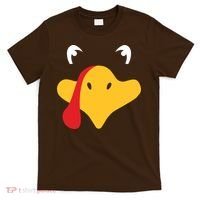 Turkey Face Funny Thanksgiving T-Shirt thumb 0