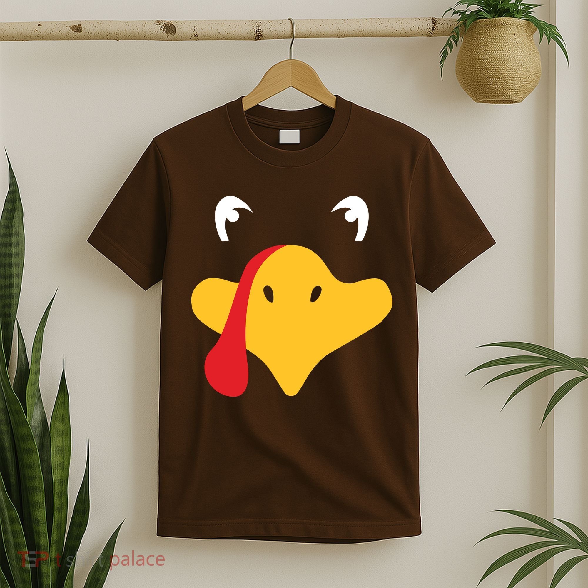 Turkey Face Funny Thanksgiving T-Shirt