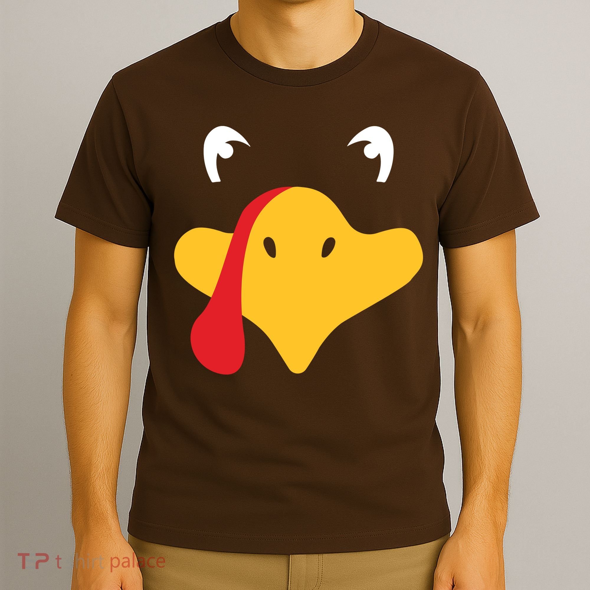 Turkey Face Funny Thanksgiving T-Shirt