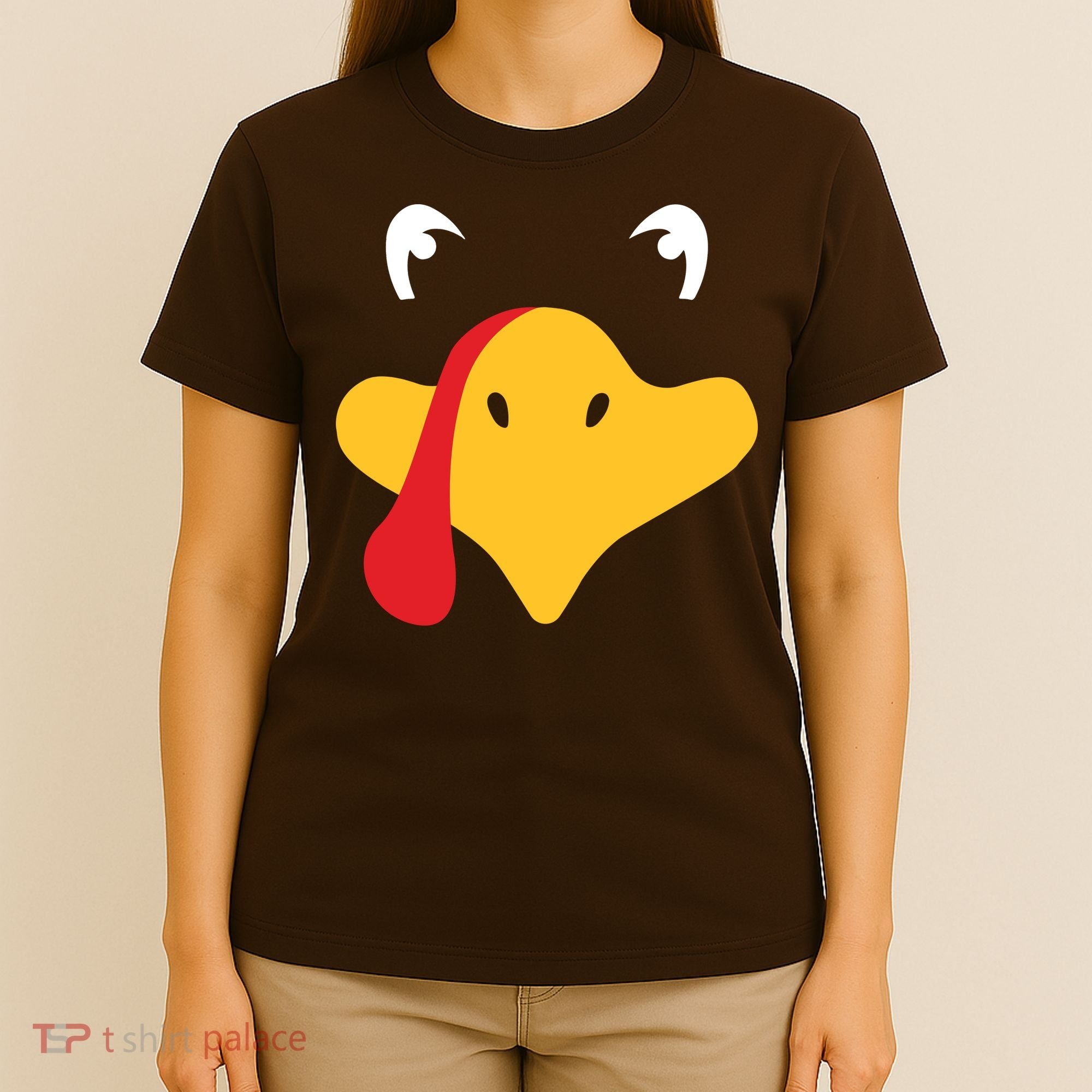 Turkey Face Funny Thanksgiving T-Shirt