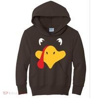 Turkey Face Funny Thanksgiving Kids Hoodie thumb 0