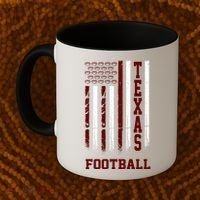 Texas Football Fan American Flag Coffee Mug thumb 2