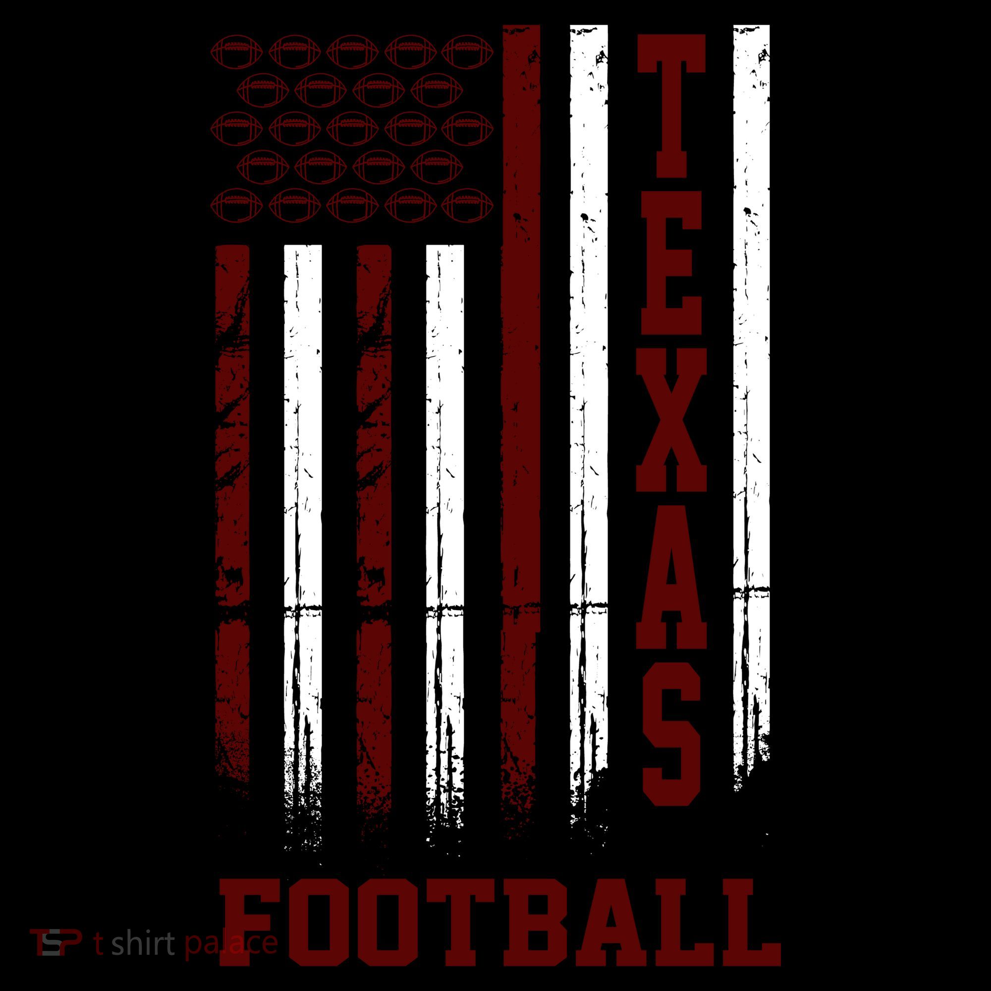 Texas Football Fan American Flag Coffee Mug
