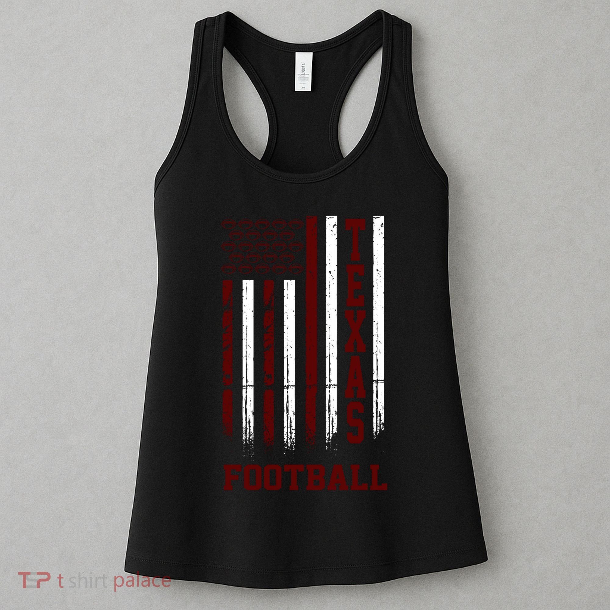 Texas Football Fan American Flag Women's Tank Top