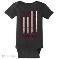 Texas Football Fan American Flag Baby Bodysuit thumb 0