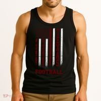 Texas Football Fan American Flag Tank Top thumb 3