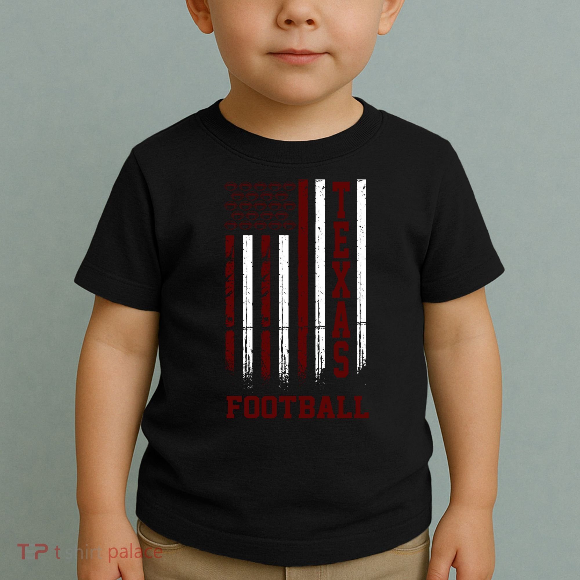 Texas Football Fan American Flag Toddler T-Shirt