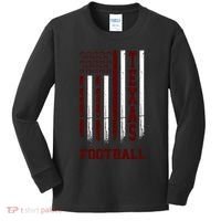 Texas Football Fan American Flag Kids Long Sleeve Shirt thumb 0