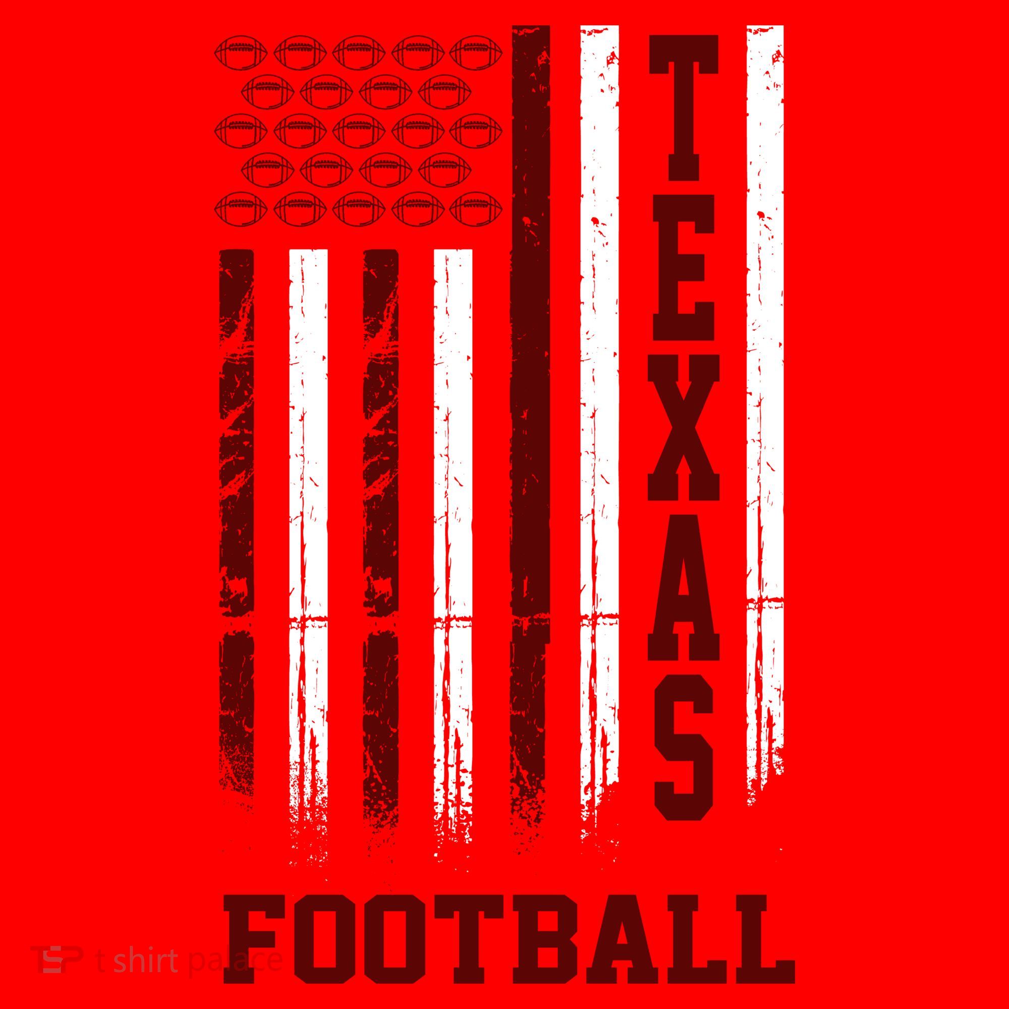 Texas Football Fan American Flag Santa Hat