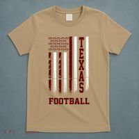 Texas Football Fan American Flag T-Shirt thumb 5