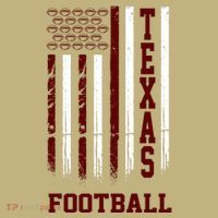 Texas Football Fan American Flag T-Shirt thumb 7